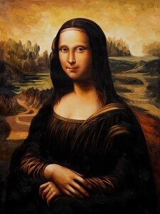 Mona Lisa Printed Art Copy with Frame