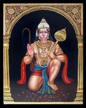 Lord Hanuman - Matt Laminated Photo Frame