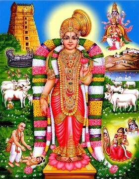 Goddess Meenakshi - Matt Laminated Photo Frame