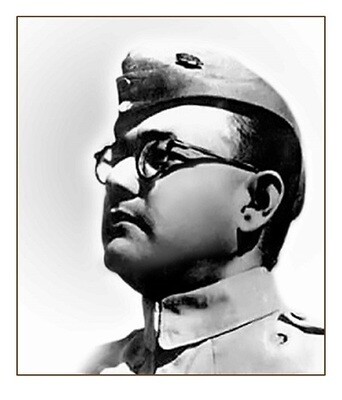 Subash Chandra Bose Picture Print with Frame
