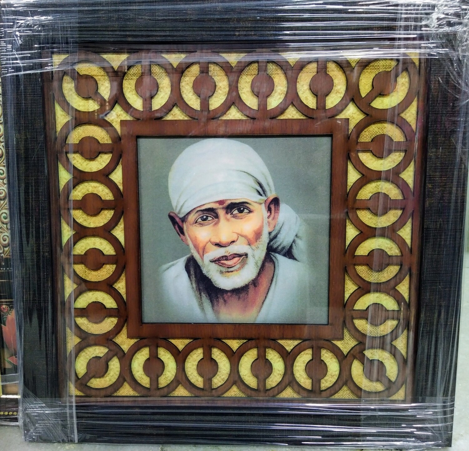 Lord Sai Baba - Wood Work Photo Frame