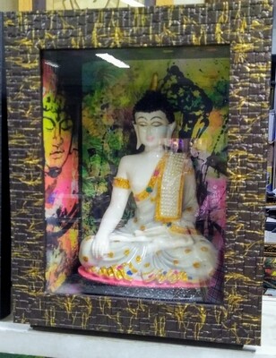 Lord Buddha idol with Box Frame