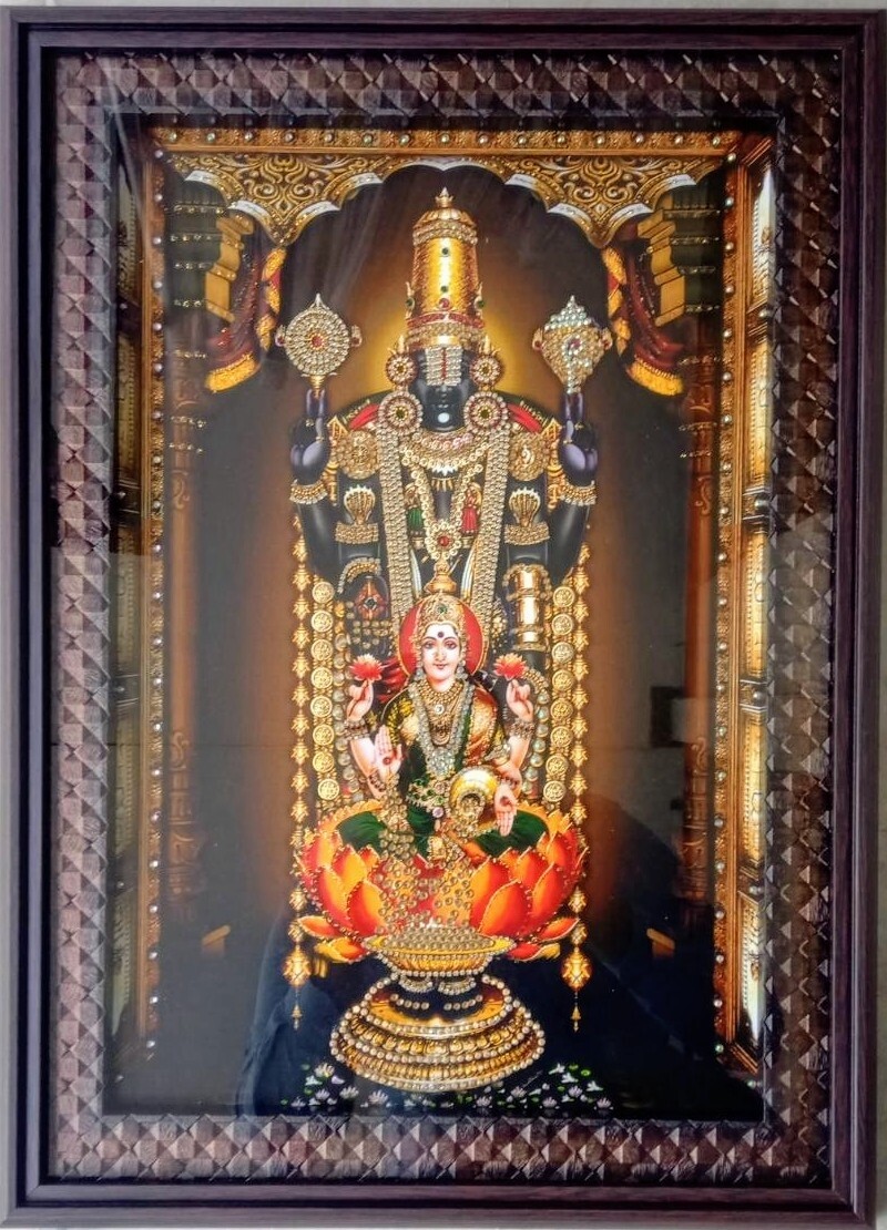 Lord Balaji & Goddess Lakshmi Photo Frame