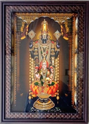 Lord Balaji &amp; Goddess Lakshmi Photo Frame