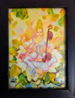 Goddess Saraswati Devi - Art Copy Photo Frame