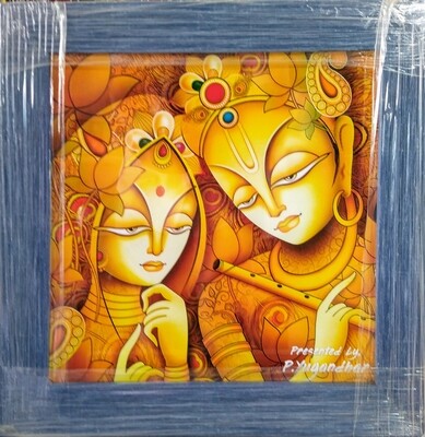 Lord Sri Krishna and Radha Devi Photo Frame