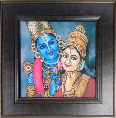 Lord Balaji - 12&quot; x 12&quot; Canvas Art Copy Photo Frame