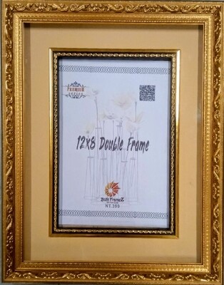 Personalized Double Photo Frames with Gold color lining (Select Frame Size and Upload your Photo here)