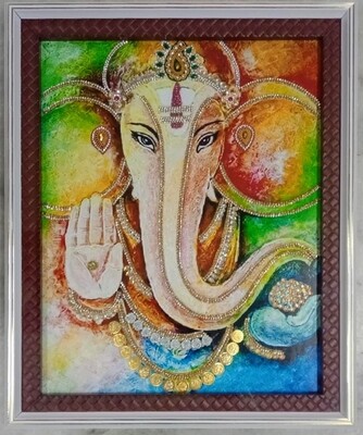 Lord Ganesh - Modern Art Photo Frame