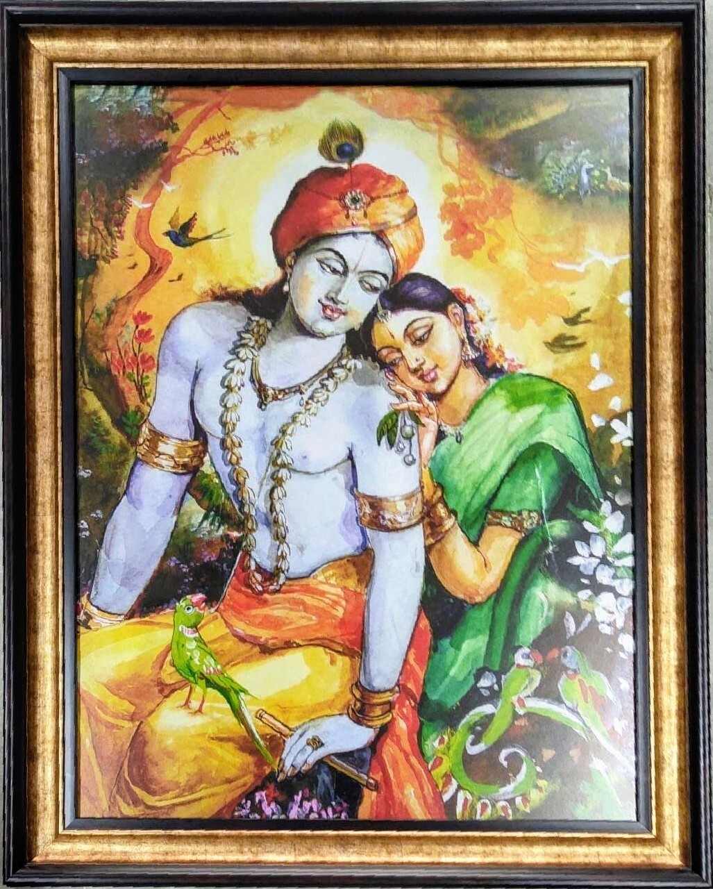 Lord Krishna and Radha Devi Art Photoframe