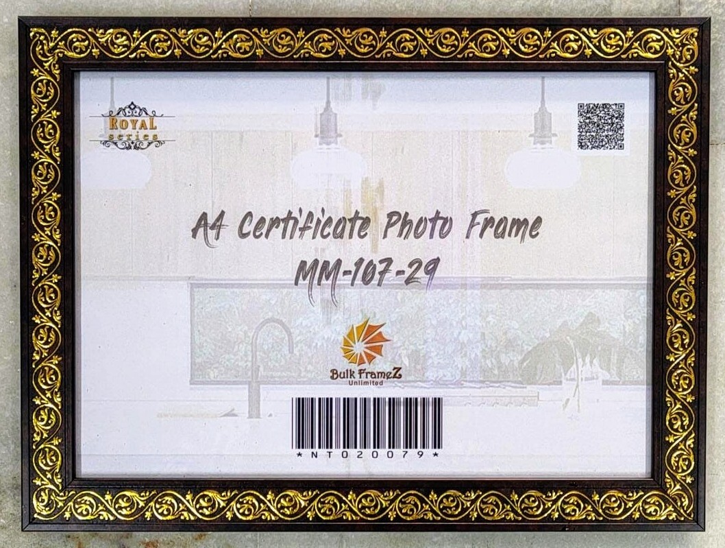 Certificate A4 Size Photoframe (Upload your certificate here)