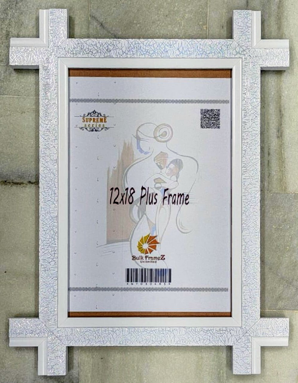Plus Photo Frames 12" x 18" White color (Select Frame Size and Upload your Photo here)