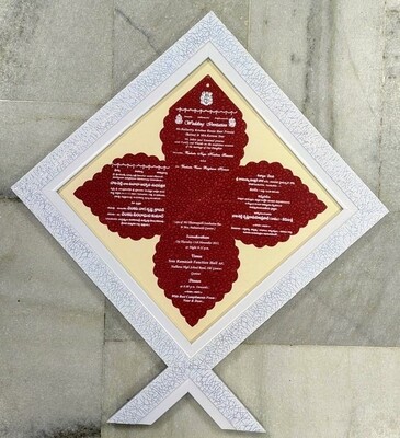 Wedding Invitation Kite Photo Frame - Royal (Upload your Wedding Card here)