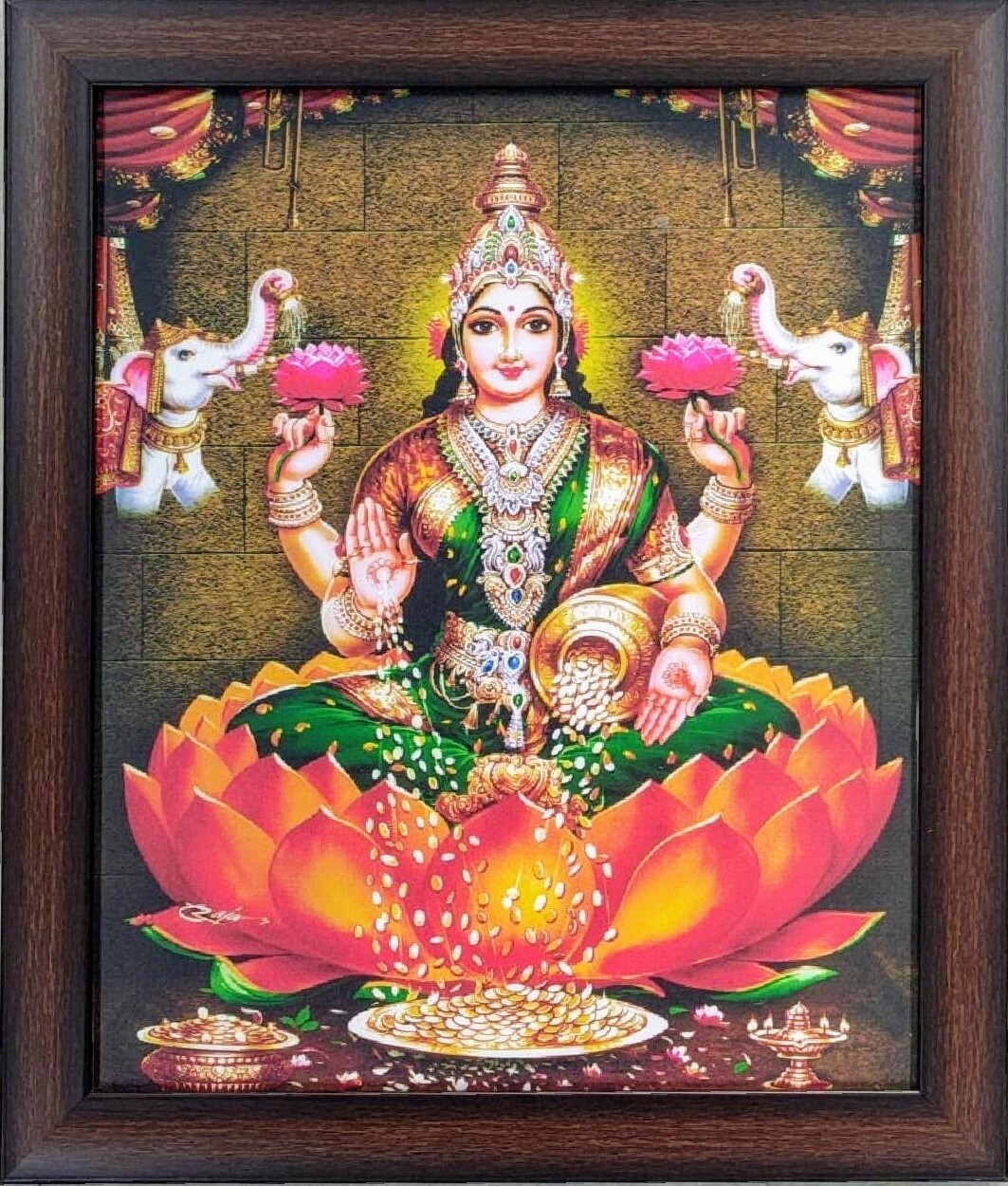 Goddess Lakshmi - Matt Laminated Photo Frame
