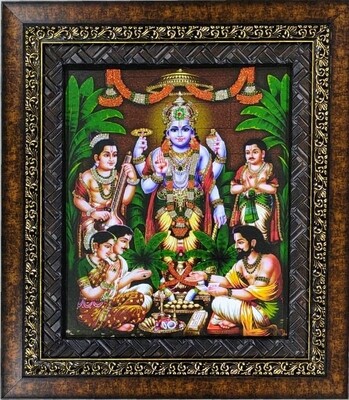 Lord Satyanarayana Swamy - Double Photo Frame