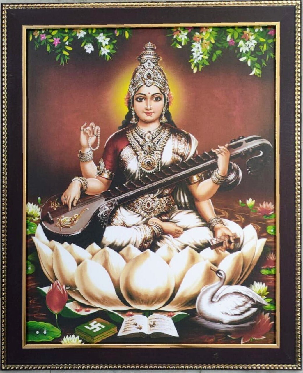 Goddess Saraswati Devi Photo Frame