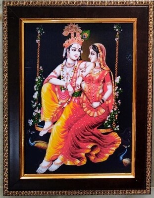 Lord Sri Krishna and Radha Devi Photo Frame