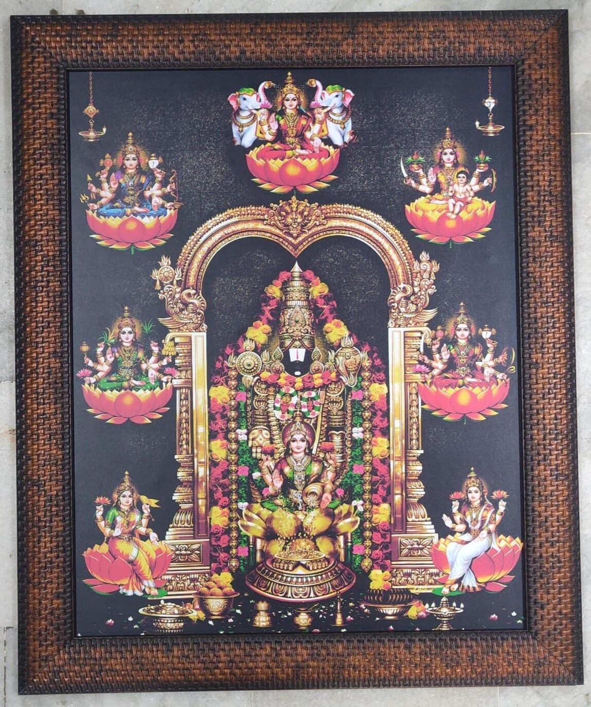 Lord Balaji with Goddess Lakshmi Devi Photoframe