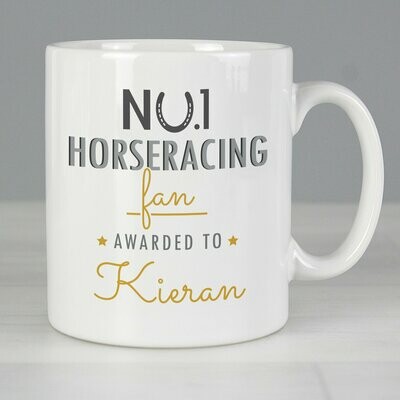 Personalised No 1 Horseracing Fan Mug