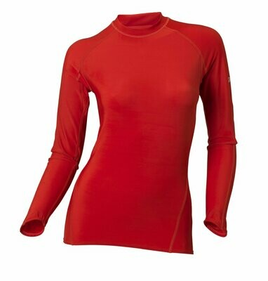 Ladies' Spalding Responce Long Sleeve Red Base Layer - Medium/Large
