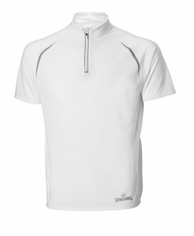 Men's Spalding Endurance White Zip Top Men's Spalding Endurance White Zip Top