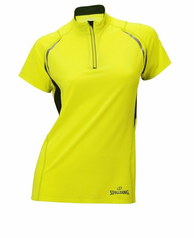 Ladies' Spalding Night Yellow Endurance Zip Top - Small