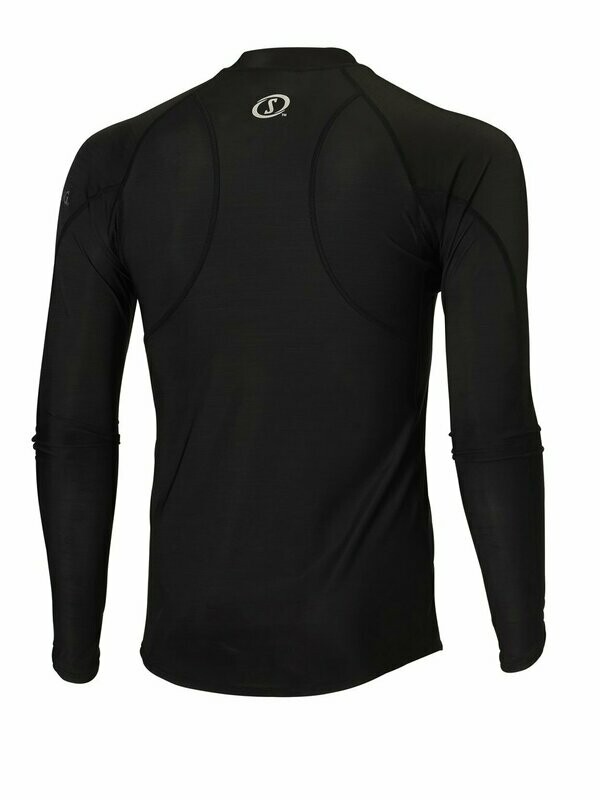 Men's Spalding Response Black Long Sleeve Tee Base Layer - Medium/Large