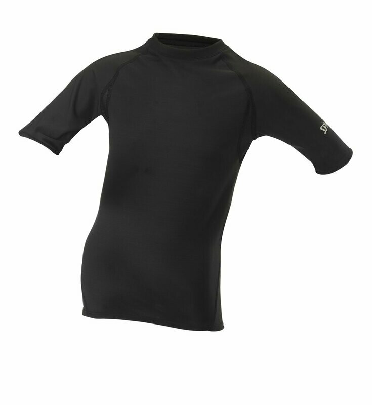 Junior Spalding Response Black Short Sleeve Tee Base Layer - 9/10 Years