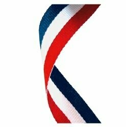 Medal Ribbons, Medal Colours: MR001 Red/White/Blue