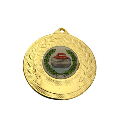Curling Gold Finish Medal
