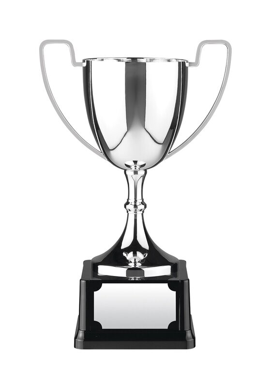 NICKEL PLATED CUP ON HEAVYWEIGHT BASE