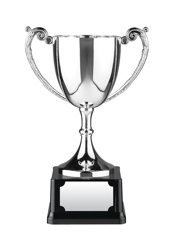 NICKEL PLATED CUP ON HEAVYWEIGHT BASE