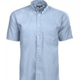 Grizzly Oxford Short Sleeve Light Blue Shirt - Large