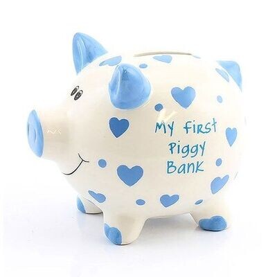 CHILDRENS MY FIRST PIGGY BANK (BLUE)