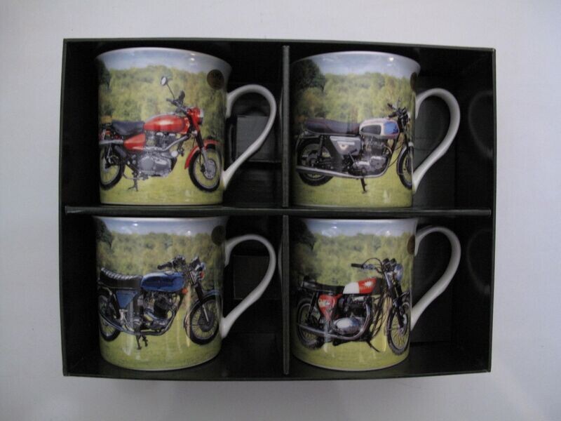 MOTORCYCLE MUGS SET OF 4