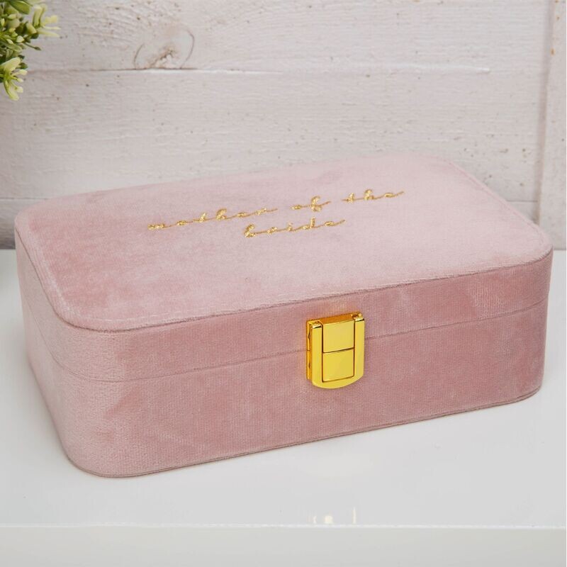 "Mother of the Bride Velvet Jewellery Box