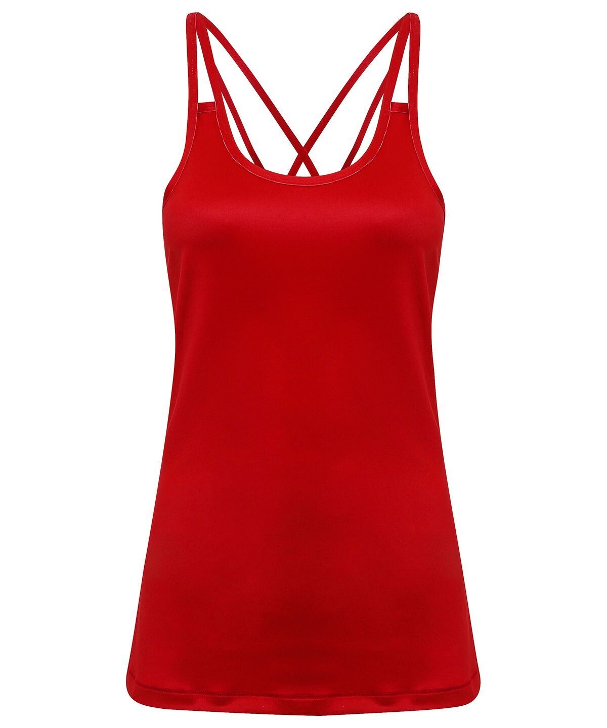 Ladies TriDri® 'laser cut' spaghetti strap vest  - LARGE ONLY