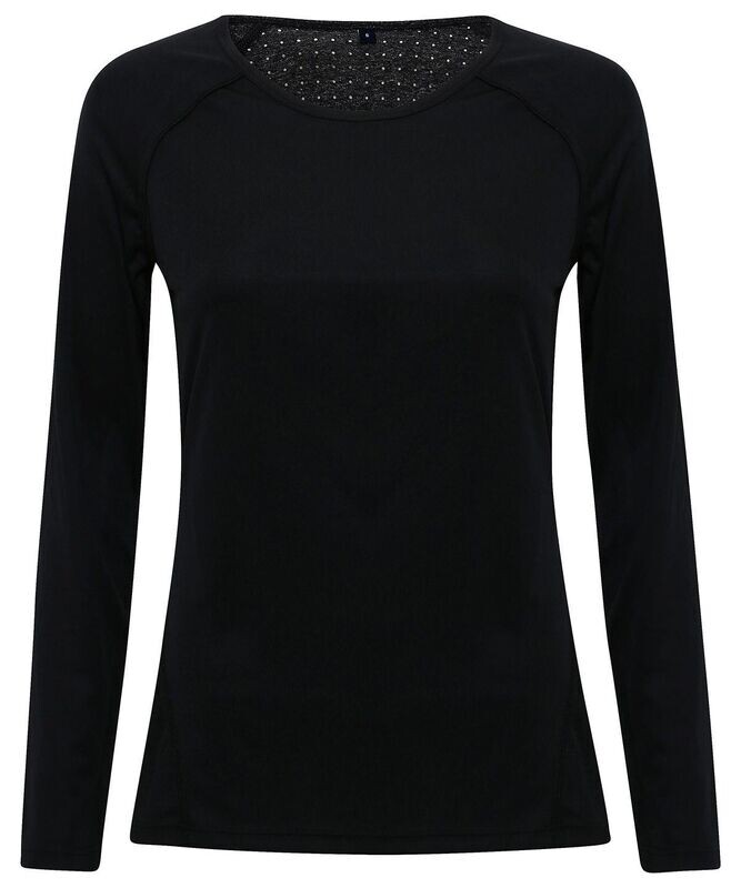 Ladies TriDri® 'Laser Cut' Scooped Black Top