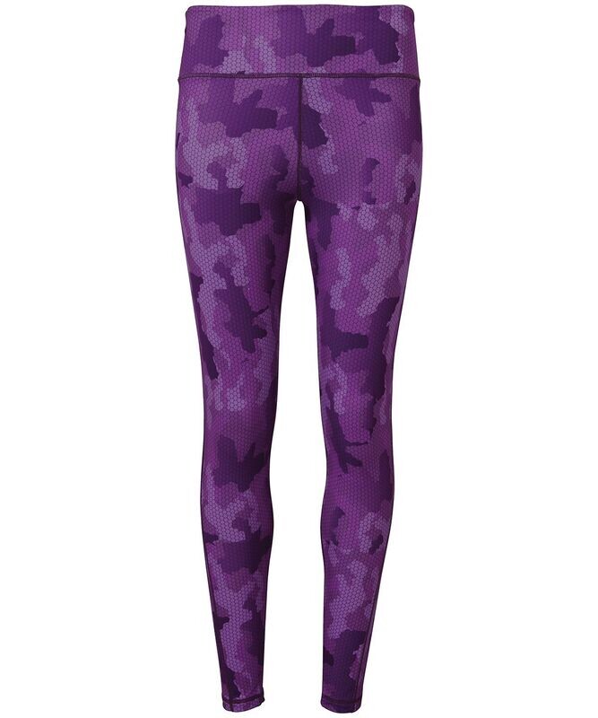 Ladies TriDri® Performance Hexoflage® Leggings in Camouflage Purple