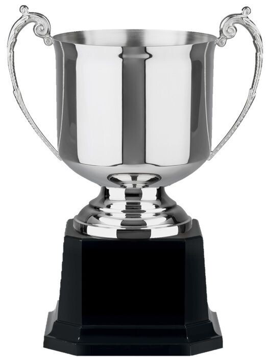 NICKEL PLATED CUP ON HEAVYWEIGHT BASE
