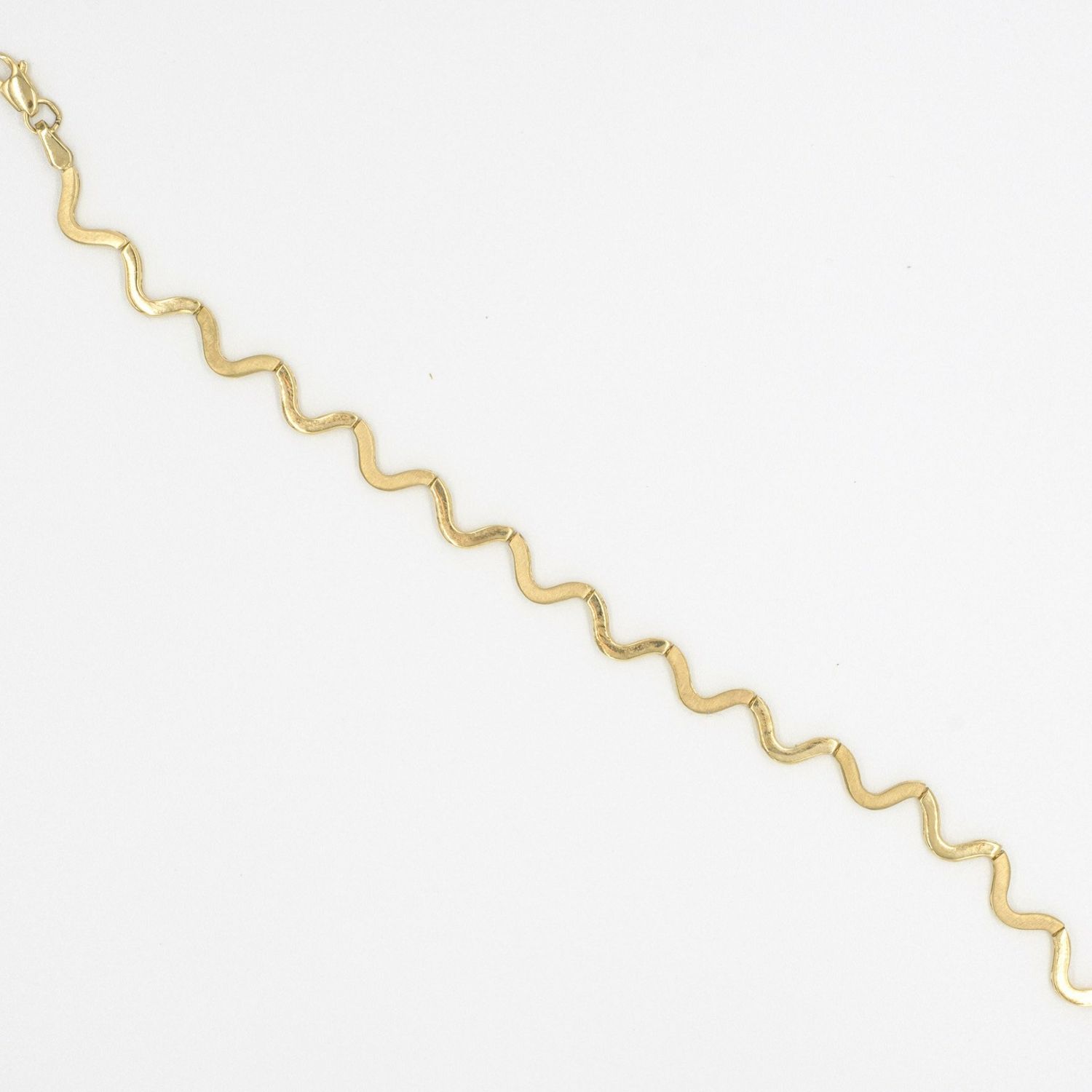 9ct yellow gold wave design bracelet