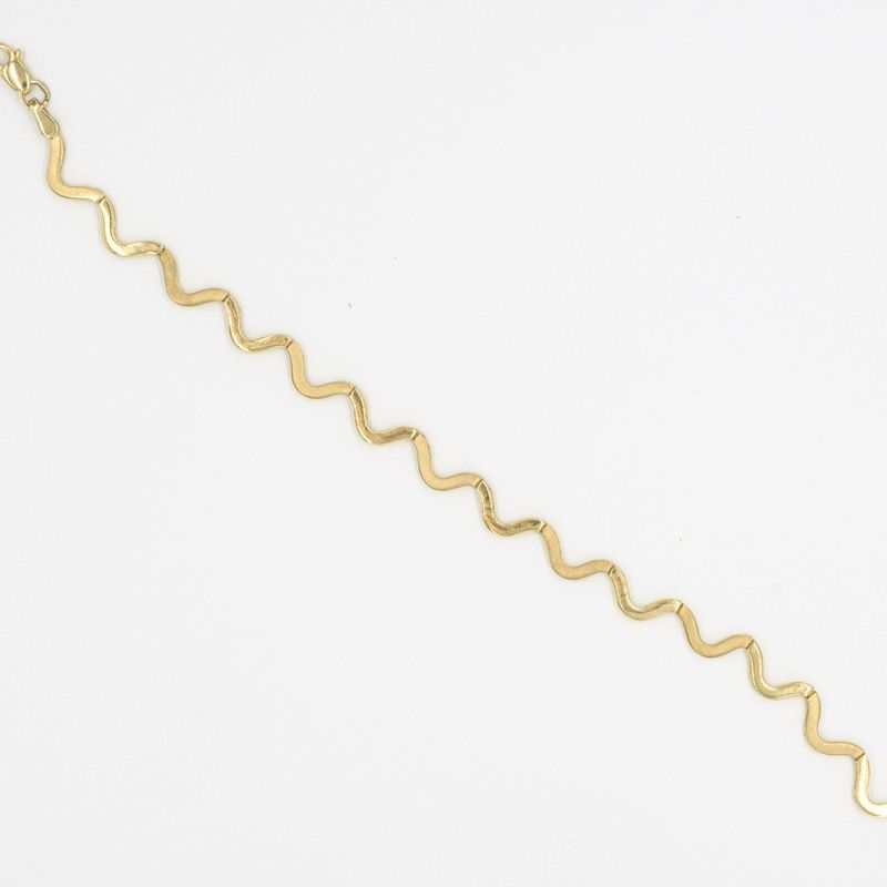 9ct yellow gold wave design bracelet