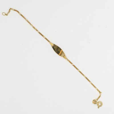 9ct yellow gold child's ID bracelet