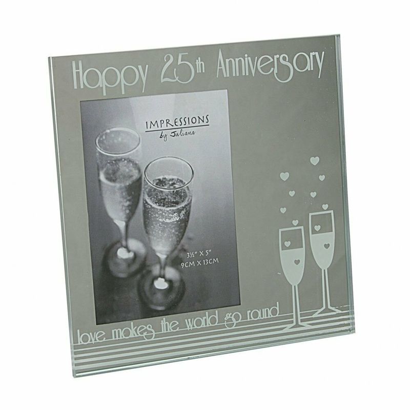 25th Anniversary Glass Photo Frame 25th Anniversary Glass Photo Frame