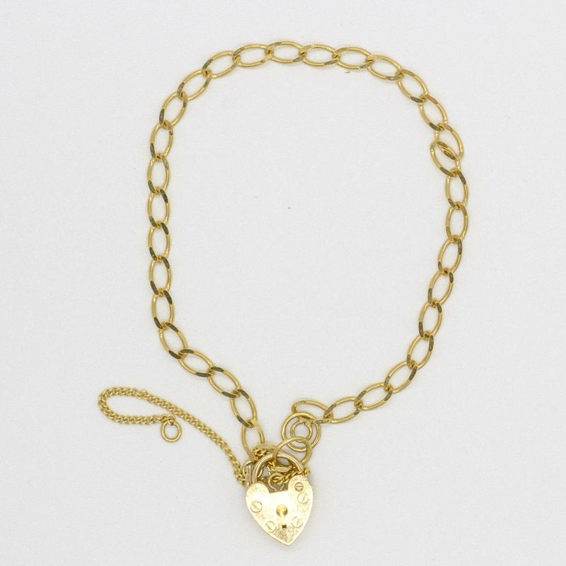 9ct yellow gold filed curb link bracelet