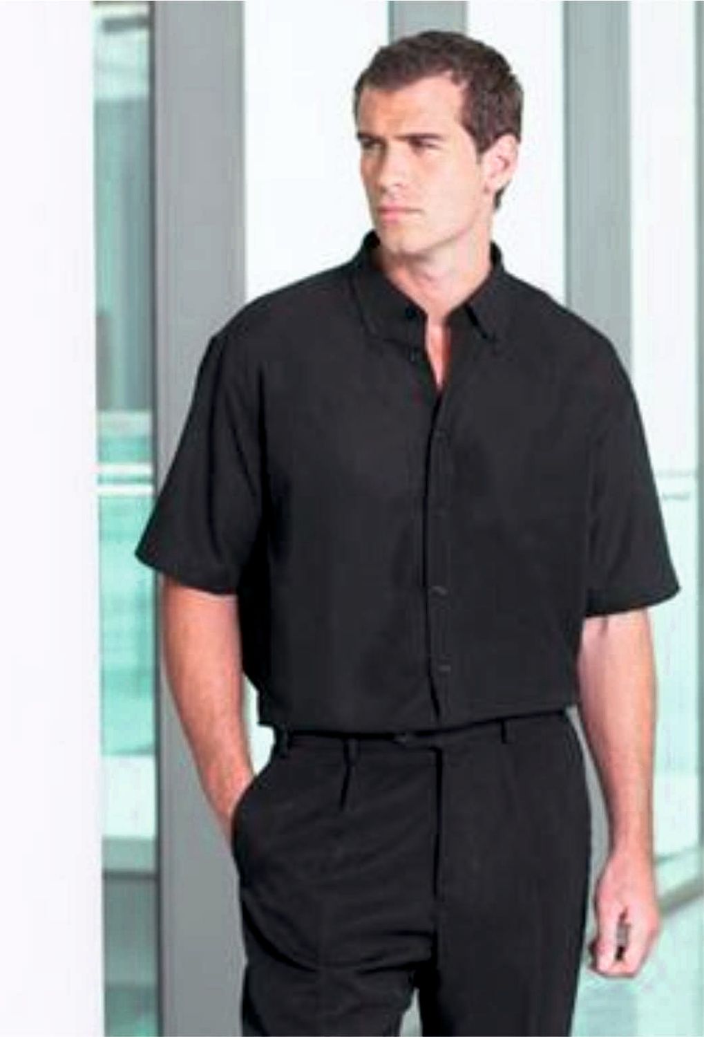 Kustom Kit Soft Touch Navy Blue Short Sleeved Shirt
