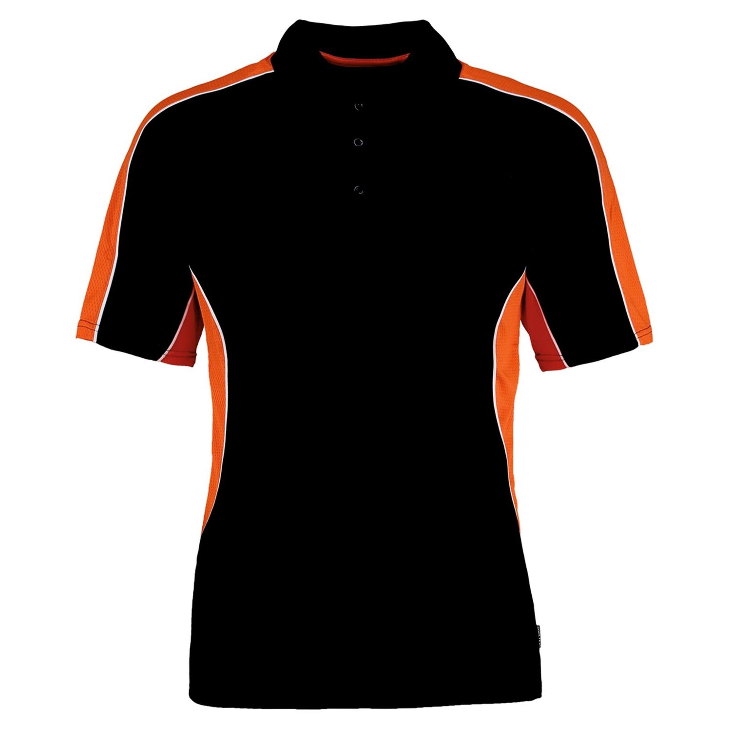 Active Black & Orange Men's Polo Shirt