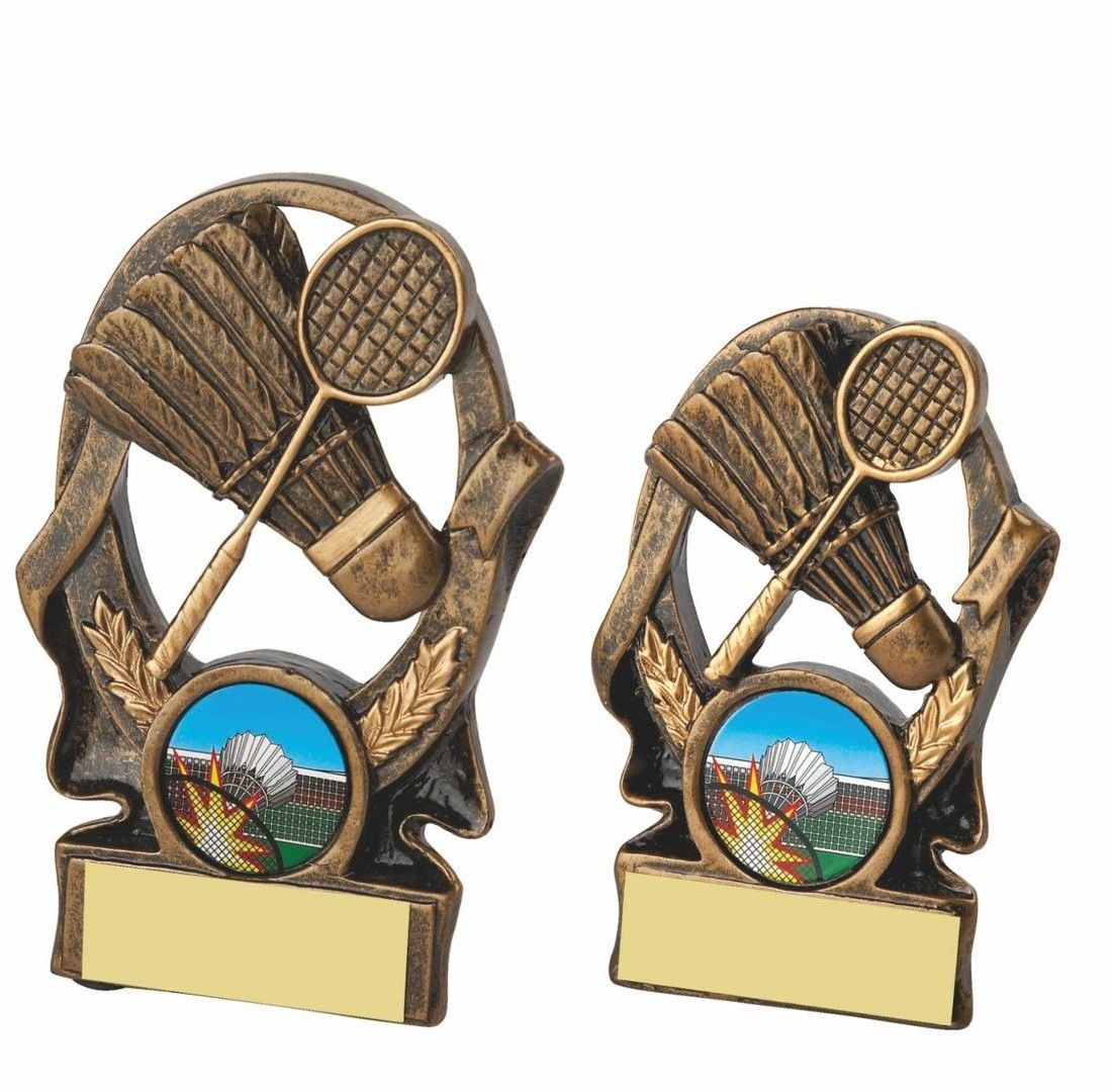 Badminton Resin Awards - 2 Sizes