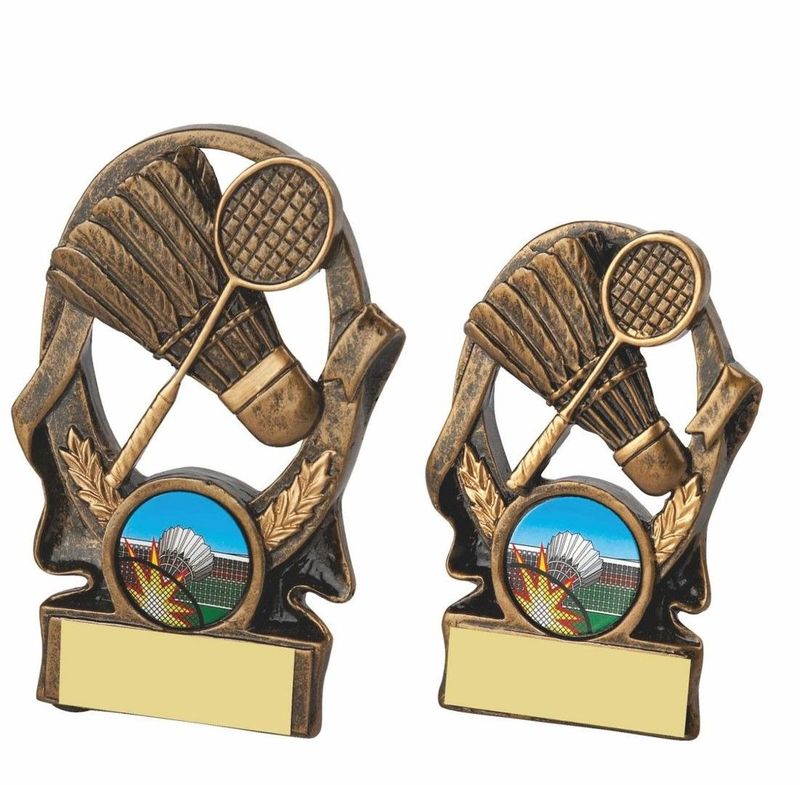 Badminton Resin Awards - 2 Sizes