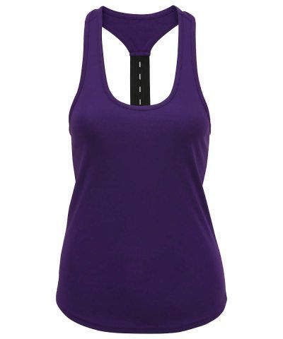 Ladies TriDri Performance Strap Purple Vest